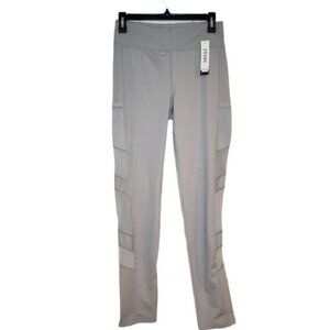 NWT JVINI gray leggings with sheer‎ side pa…